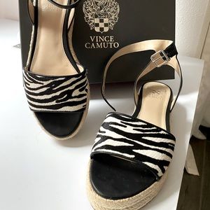 Vince Camuto Zebra Print Sandals